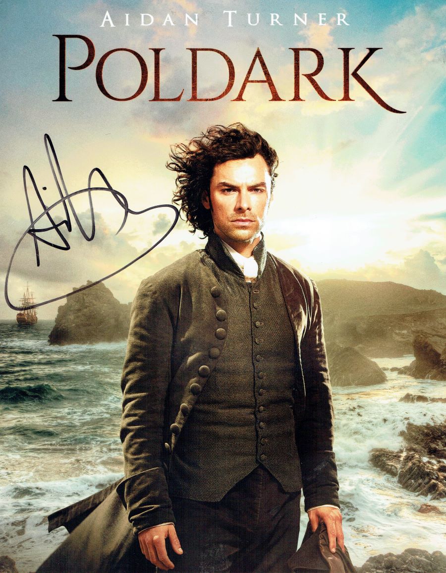 Poldark Photograph Display Signed by Aiden Turner - Memorabilia Framers Shop